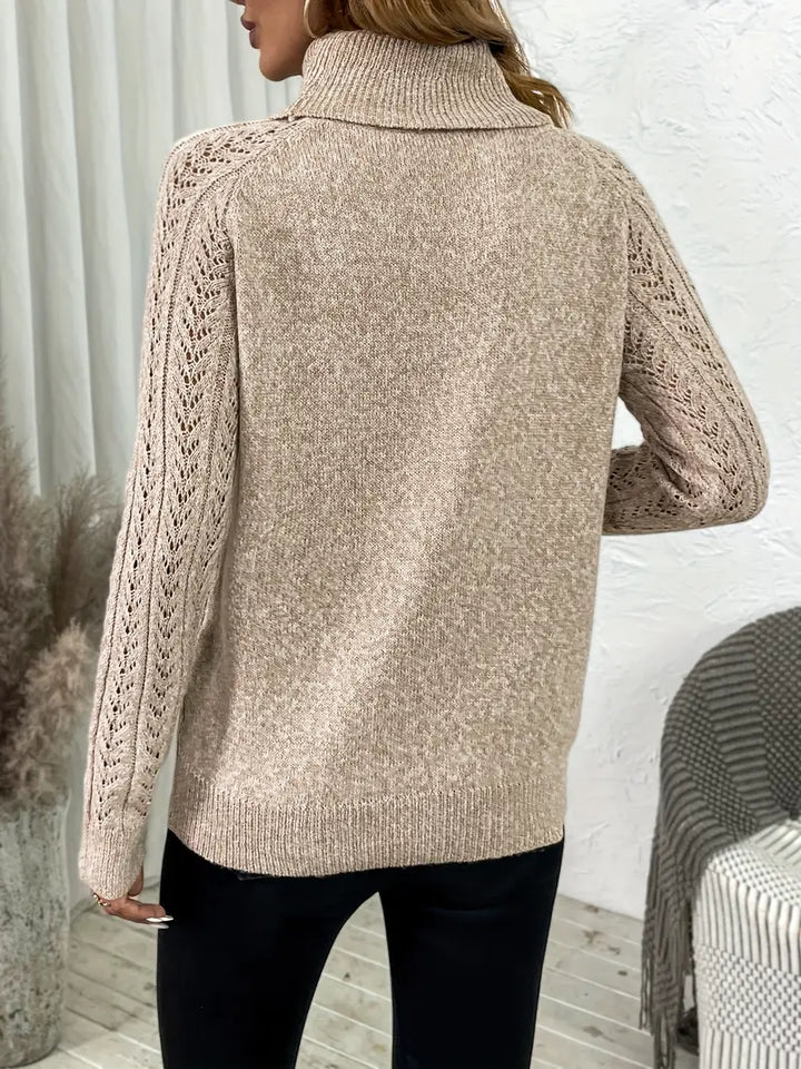 Geertje | Rollkragenpullover mit Spitzeneinsatz für Damen