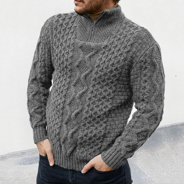 Gestrickter Rollkragenpullover für Herren