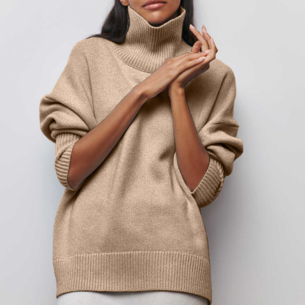 Damen Turtleneck Pullover – Weich Warm Stilvoll