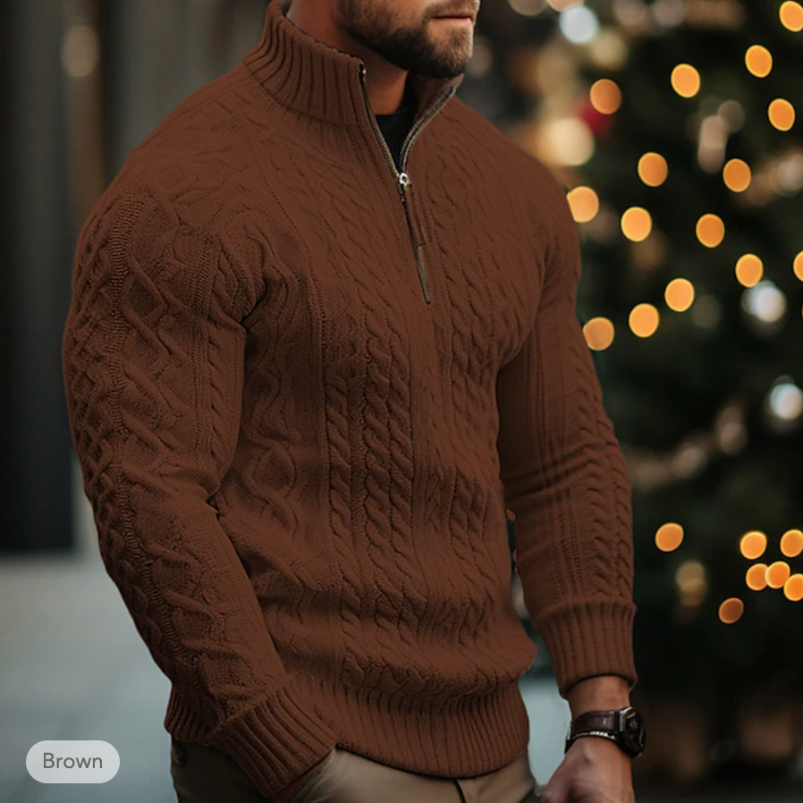 Liam | Herren Pullover mit Reißverschluss - Stilvoll & Warm