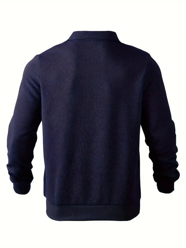 Eleganter Herrenpullover mit Reißverschluss – Warm, Bequem und Stilvoll für den Winter