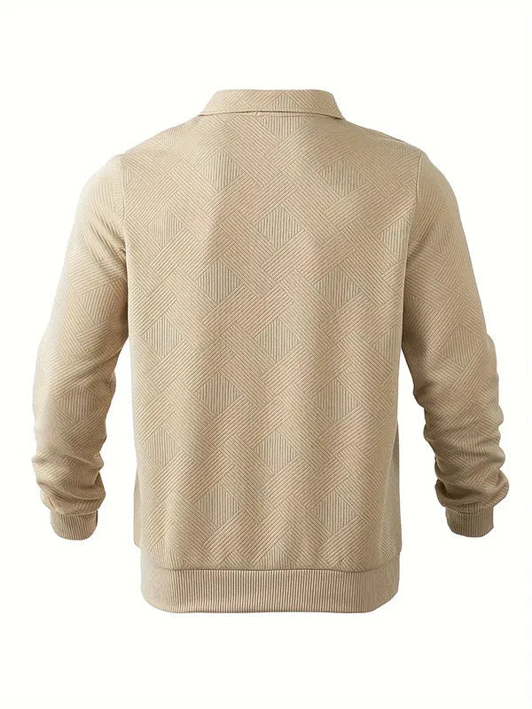 Eleganter Herrenpullover mit Reißverschluss – Warm, Bequem und Stilvoll für den Winter